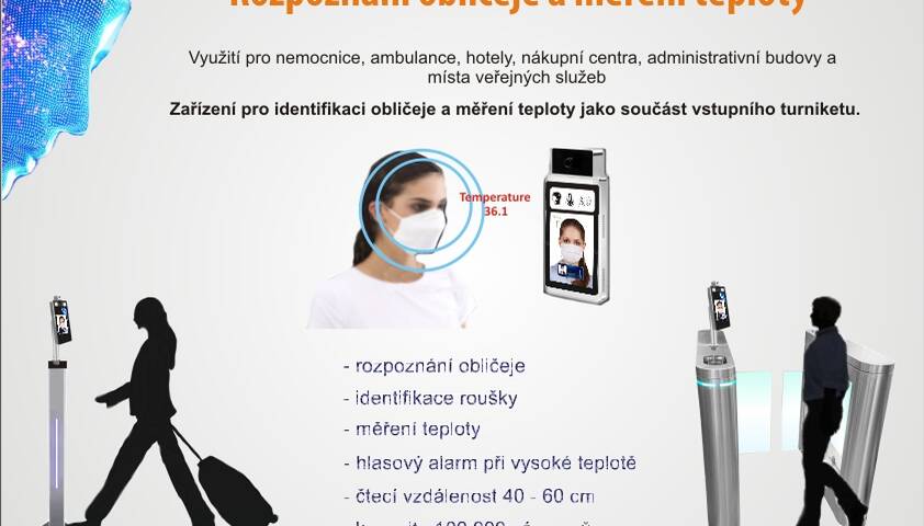 Rozpoznání obličeje a měření teploty