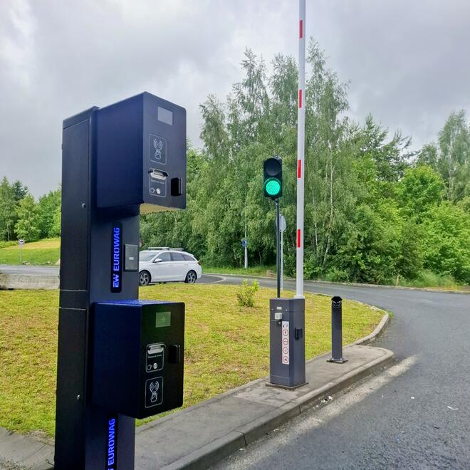 Parking system with cameras for access control for the Eurowag Rozvadov truck park