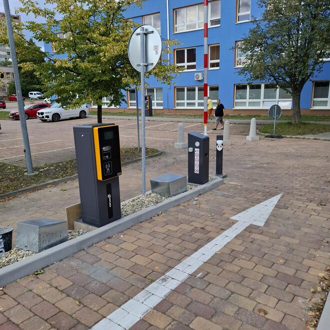 Simplified parking system with payment machine for the hospital parking lot in Havířov