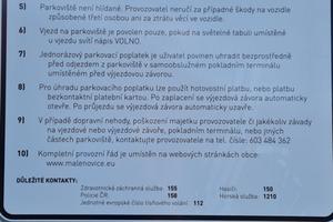 Parkovací systém na turisticky oblíbeném místě