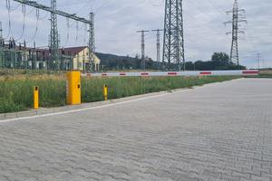 Detailní pohled na výjezdovou závoru RB53