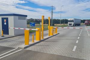 Celistvý pohled na parkovací systém logistického centra DSV