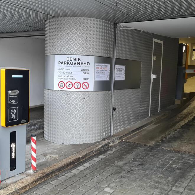 System for controlling entrances to the library car park in Liberec