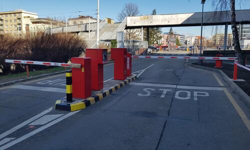 Entrance control system at the Slavia-Eden sports hall