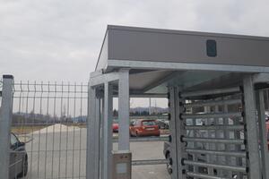 Three types of entrance turnstiles for access to the company premises